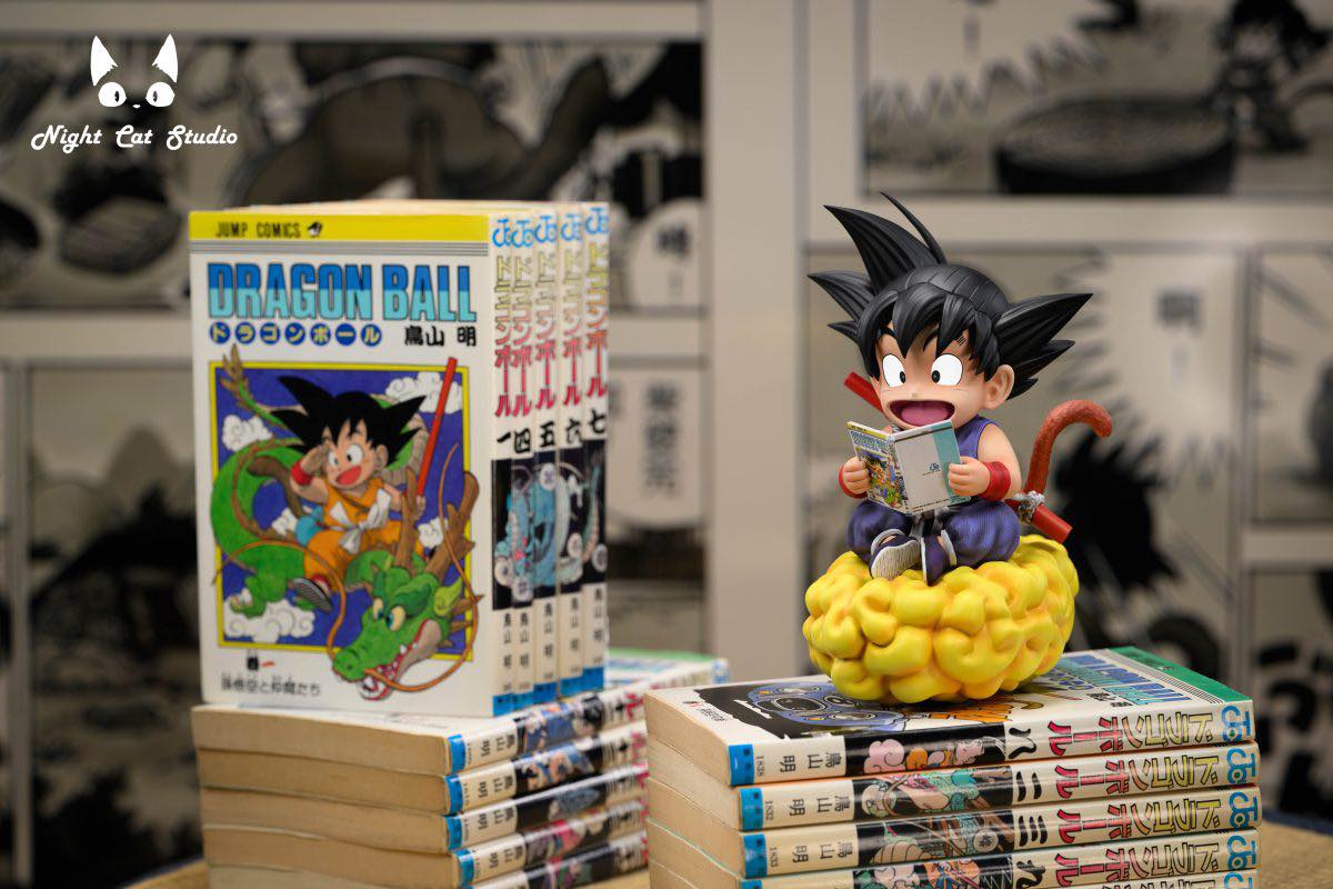 Son Goku reading comic book - Dragon Ball - Night Cat Studio