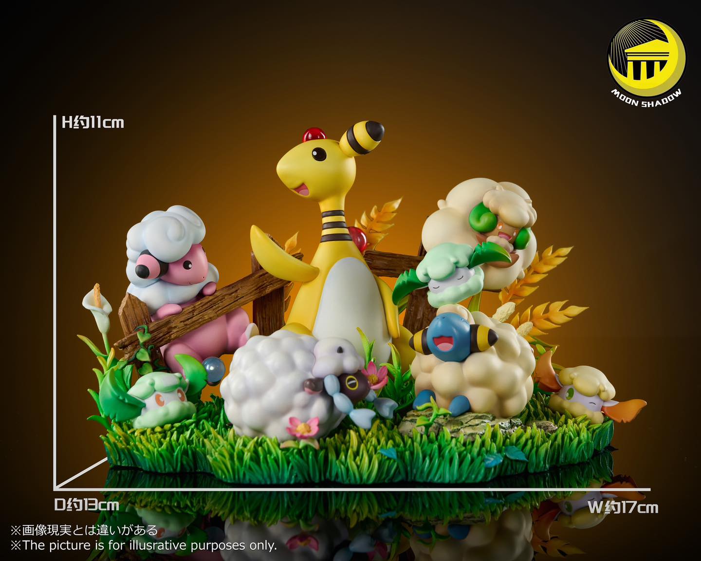 Flaaffy & Mareep & Ampharos - Pokemon - Moon Shadow Studio - Image 3