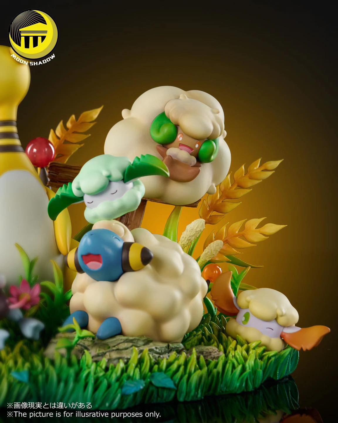 Flaaffy & Mareep & Ampharos - Pokemon - Moon Shadow Studio - Image 2