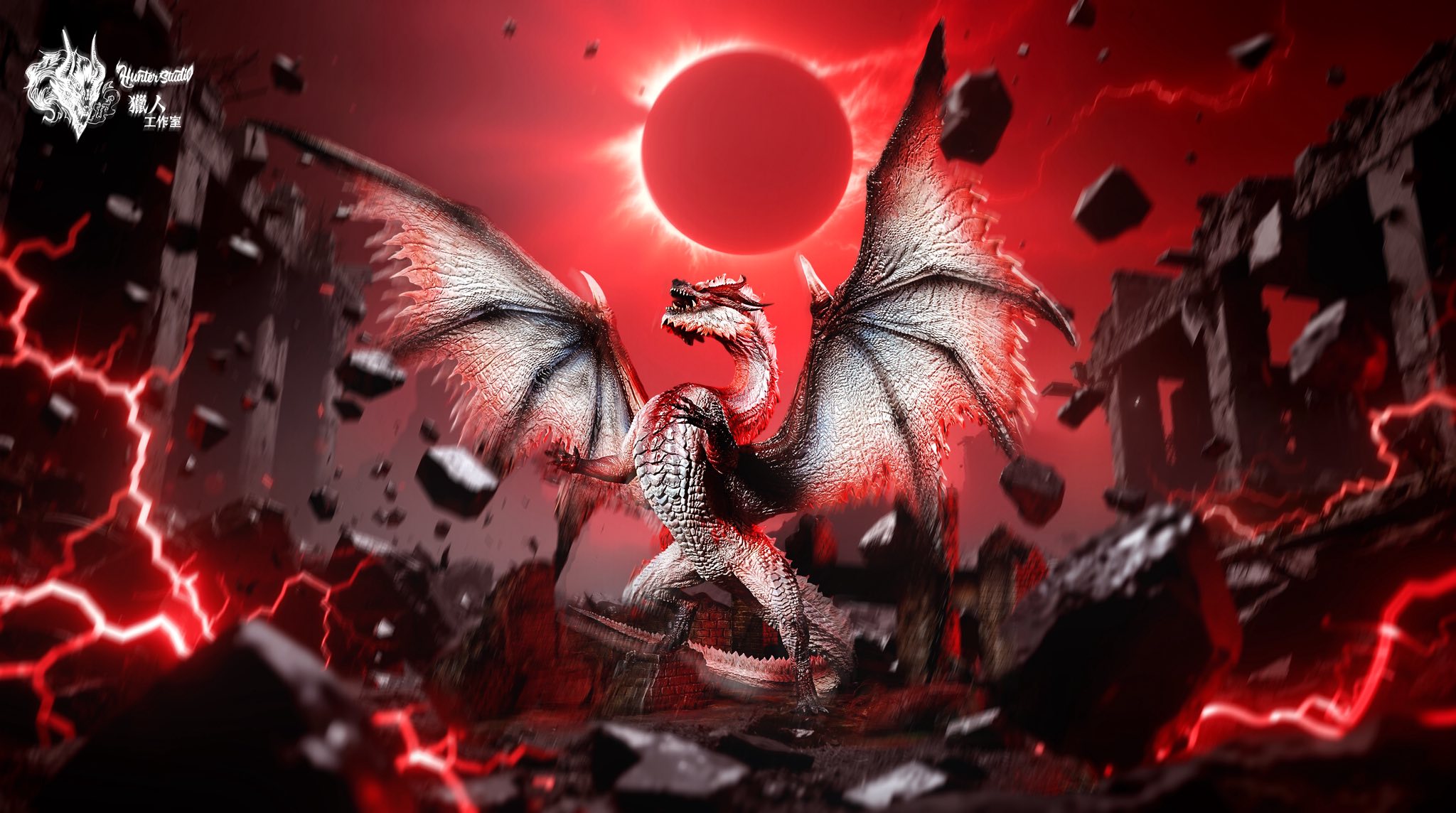 White Fatalis - Monster Hunter - Hard Shell Studio
